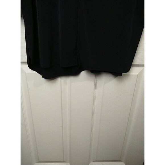 Chicos Black Keyhole Neck Hi Low Hemline. Size 3/L - Picture 6 of 11